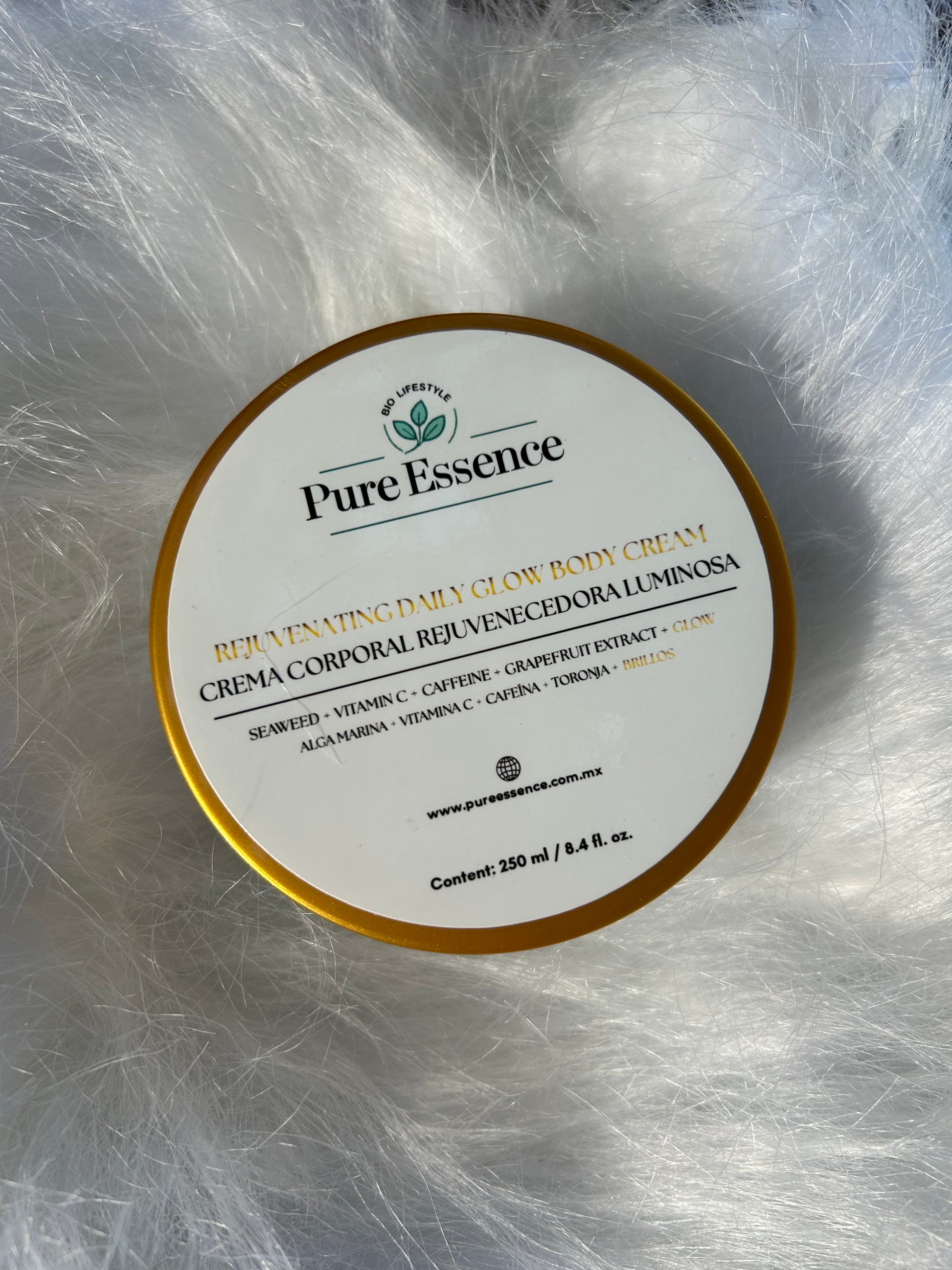 Crema corporal reafirmante Pure Essence Body Glow de 250 g